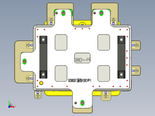 IPAD外壳铣侧孔治具模型前视缩略图