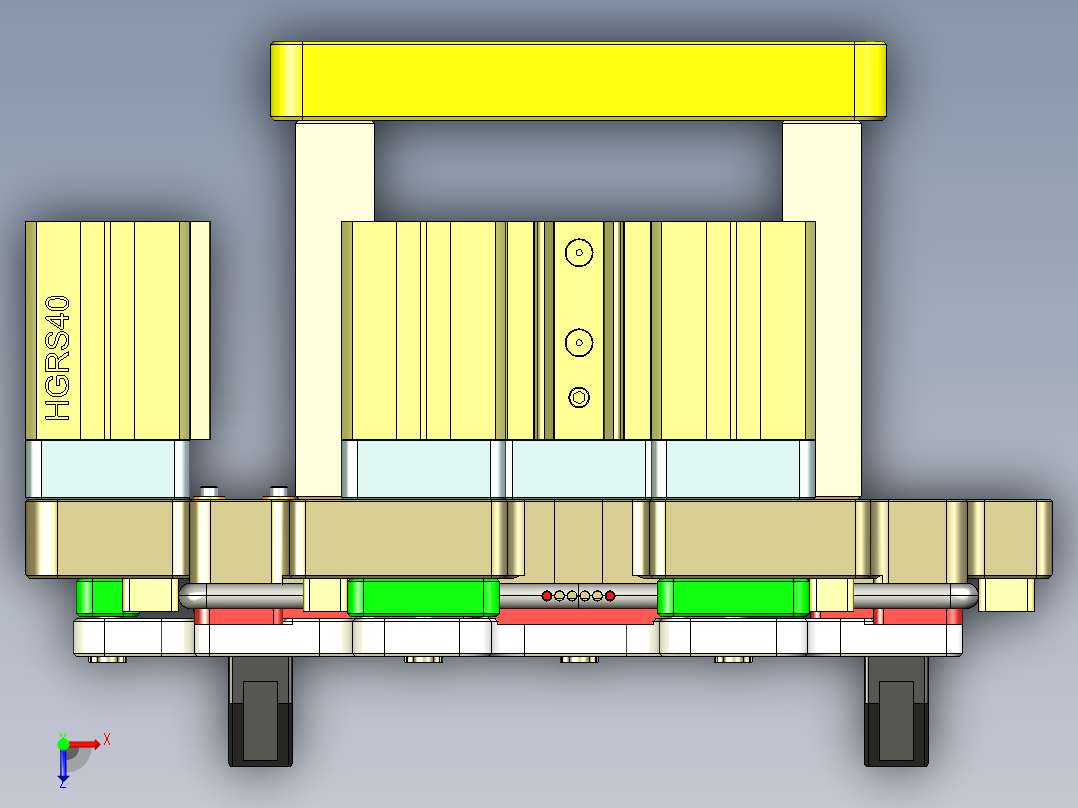 IPAD外壳铣侧孔治具模型俯视图