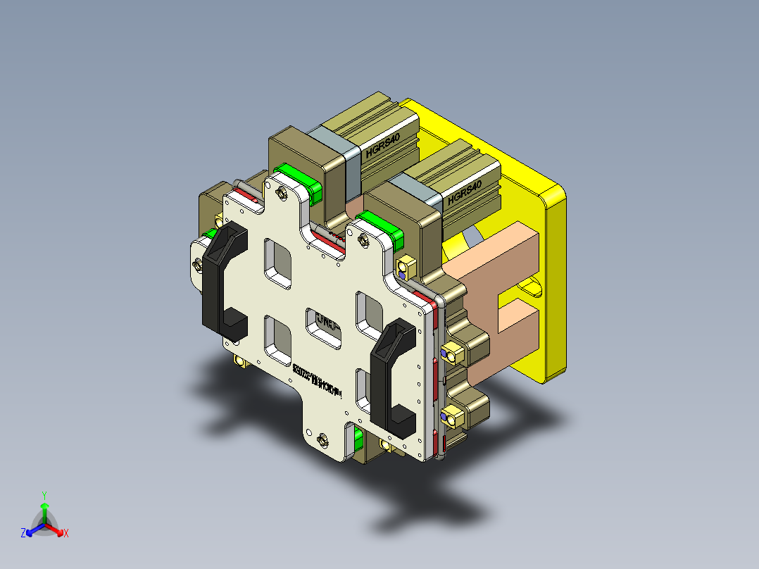 IPAD外壳铣侧孔治具模型正等轴测图