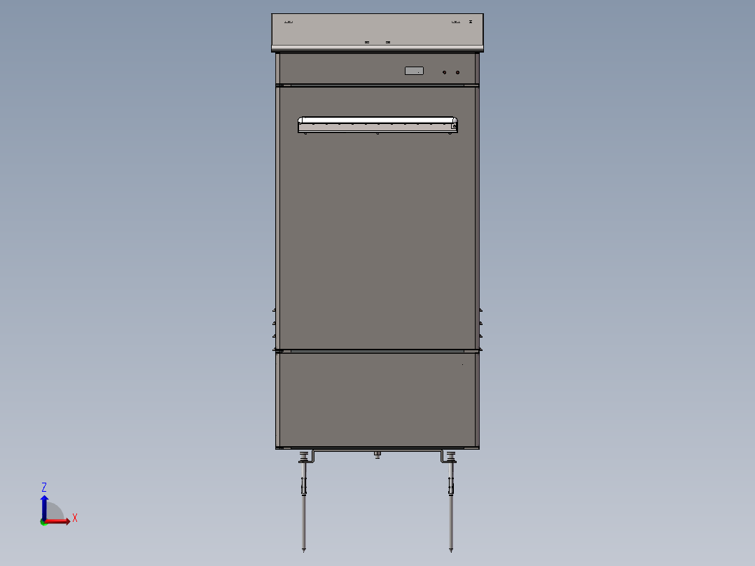 家用智能快件箱（顶部投递型）3D模型前视图