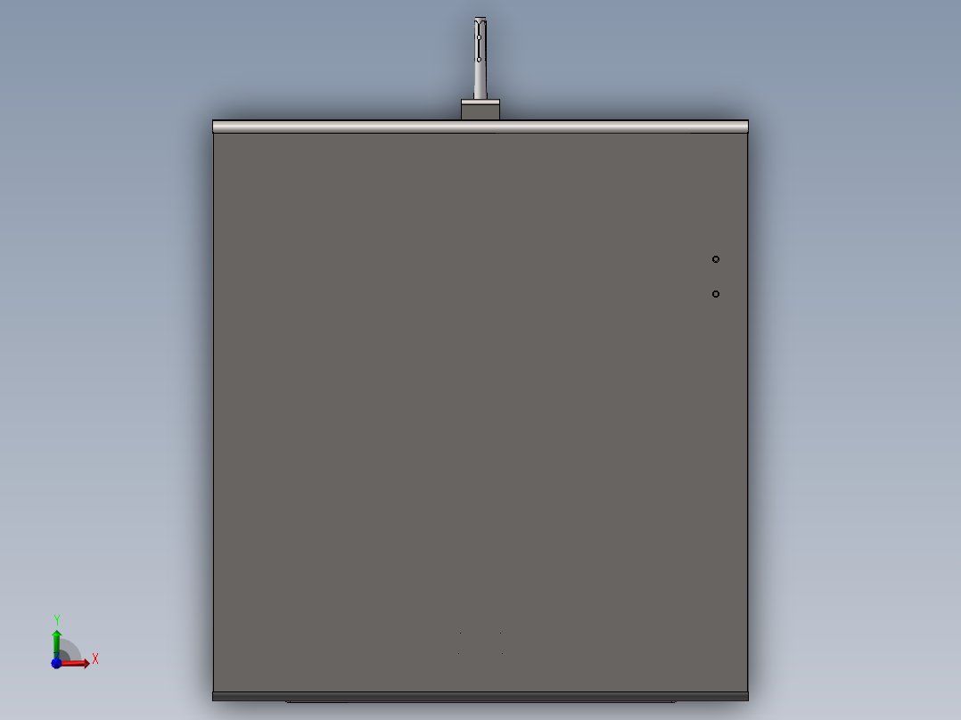 家用智能快件箱（顶部投递型）3D模型俯视图