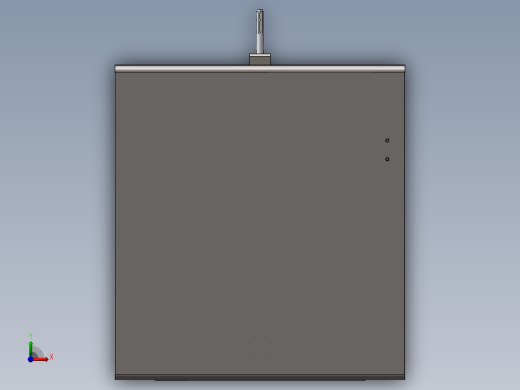 家用智能快件箱（顶部投递型）3D模型俯视缩略图