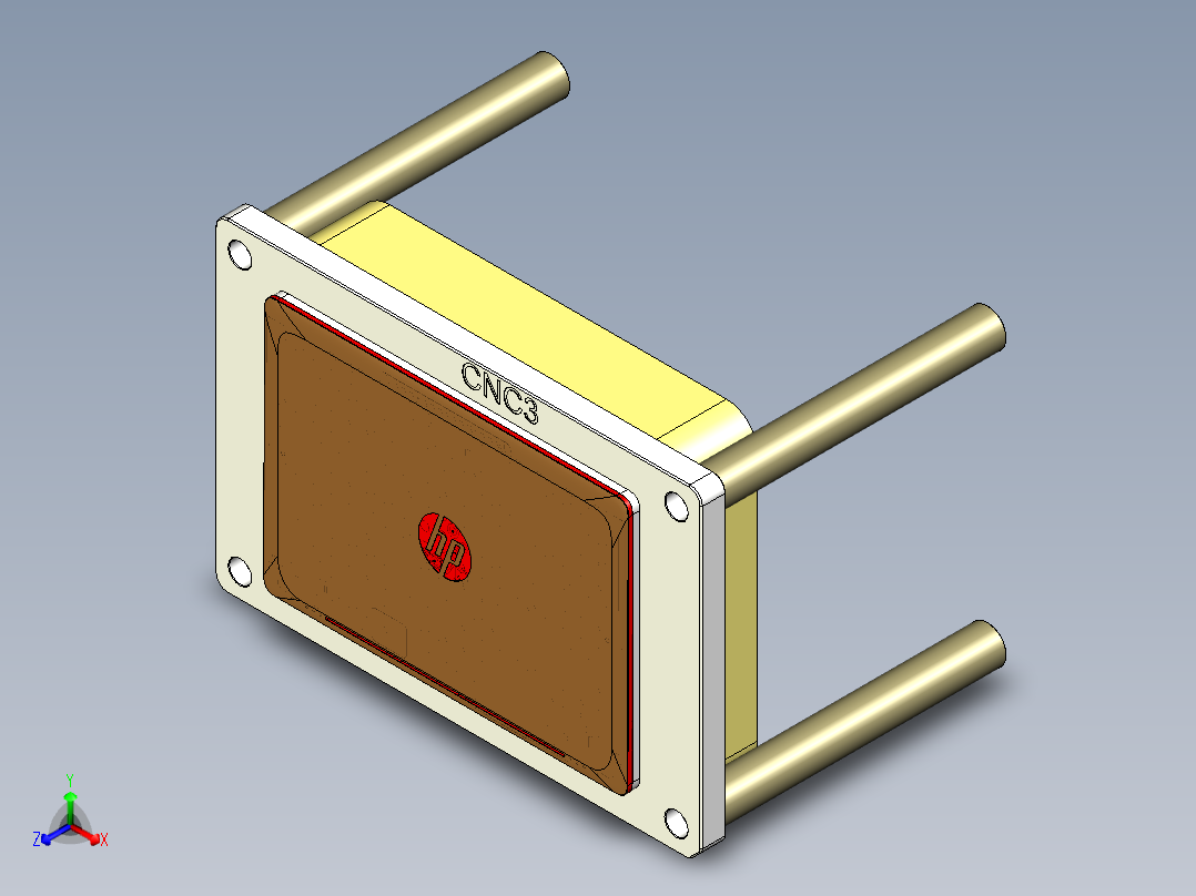 冲压件外壳铣LGGO+凹槽治具模型