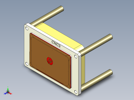 冲压件外壳铣LGGO+凹槽治具模型