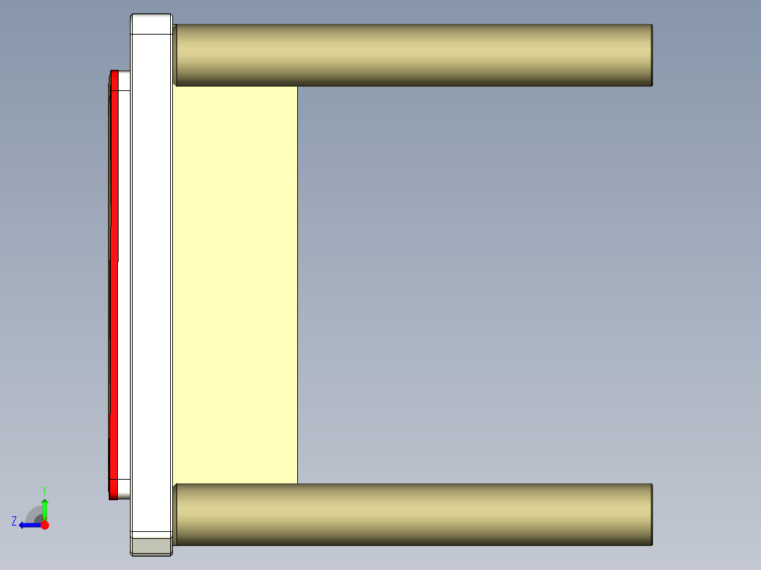冲压件外壳铣LGGO+凹槽治具模型右视图