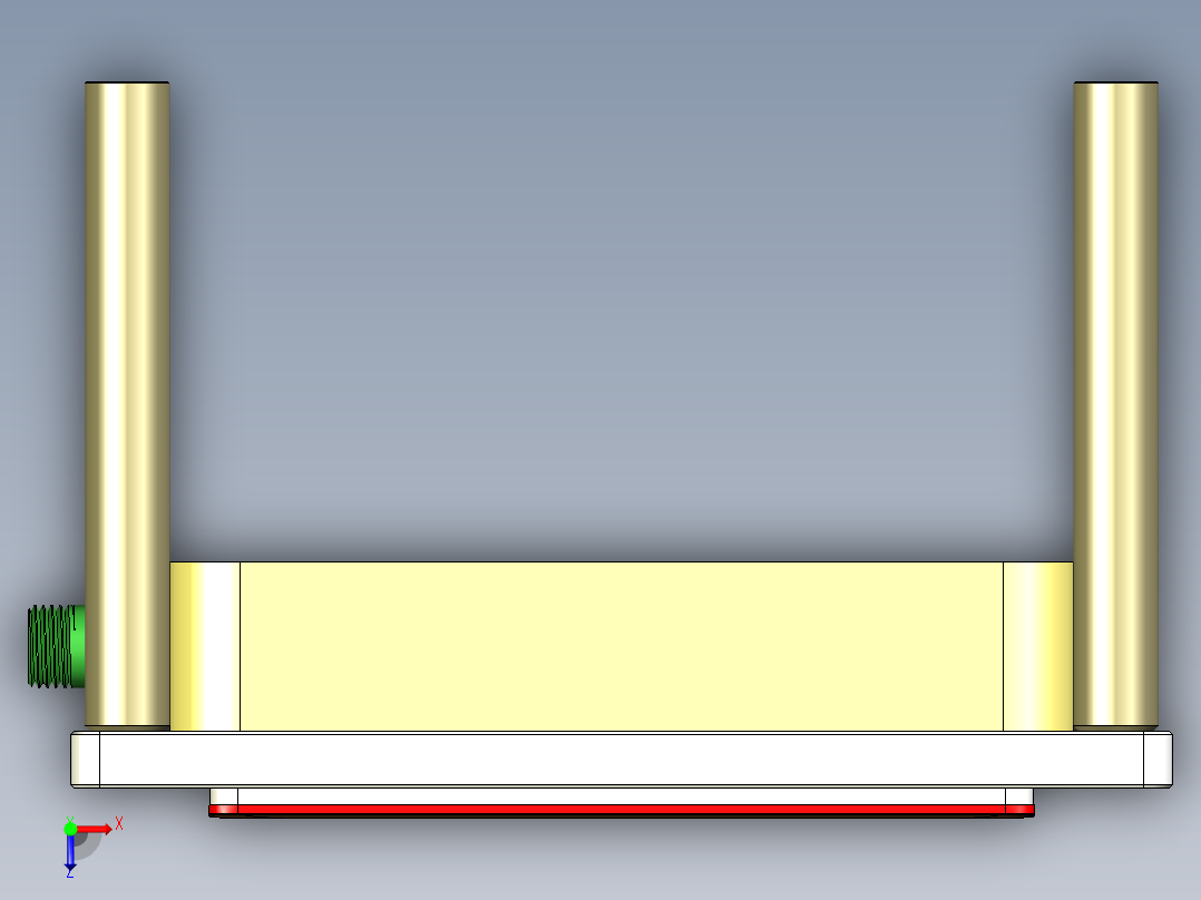 冲压件外壳铣LGGO+凹槽治具模型俯视图