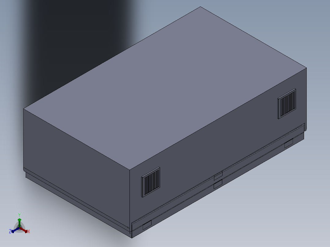电控柜、密封性好的电气壳正等轴测图