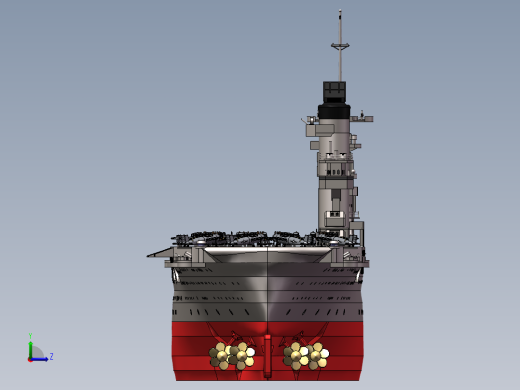 列克星敦号航空母舰左视缩略图