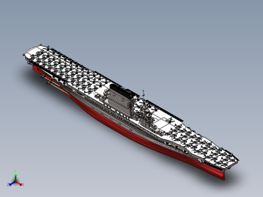 列克星敦号航空母舰正等轴测缩略图
