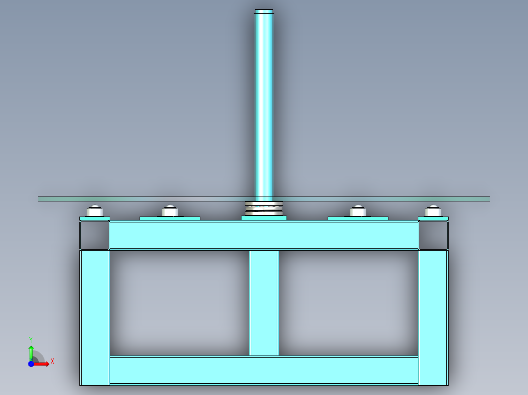 放钢带支架前视图