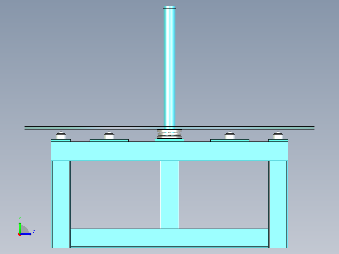 放钢带支架左视图