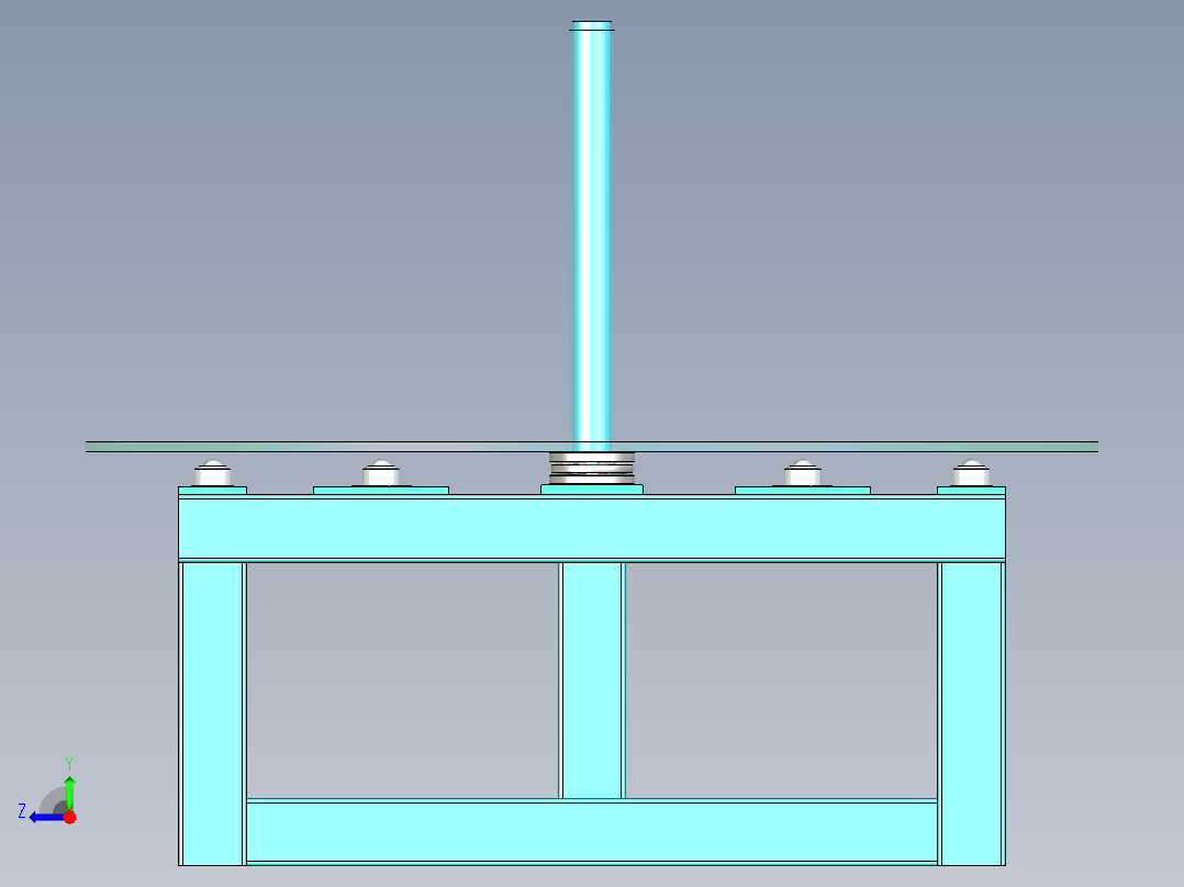 放钢带支架右视图