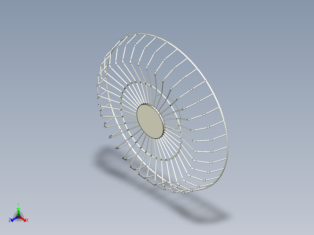 电风扇3D模型正等轴测图