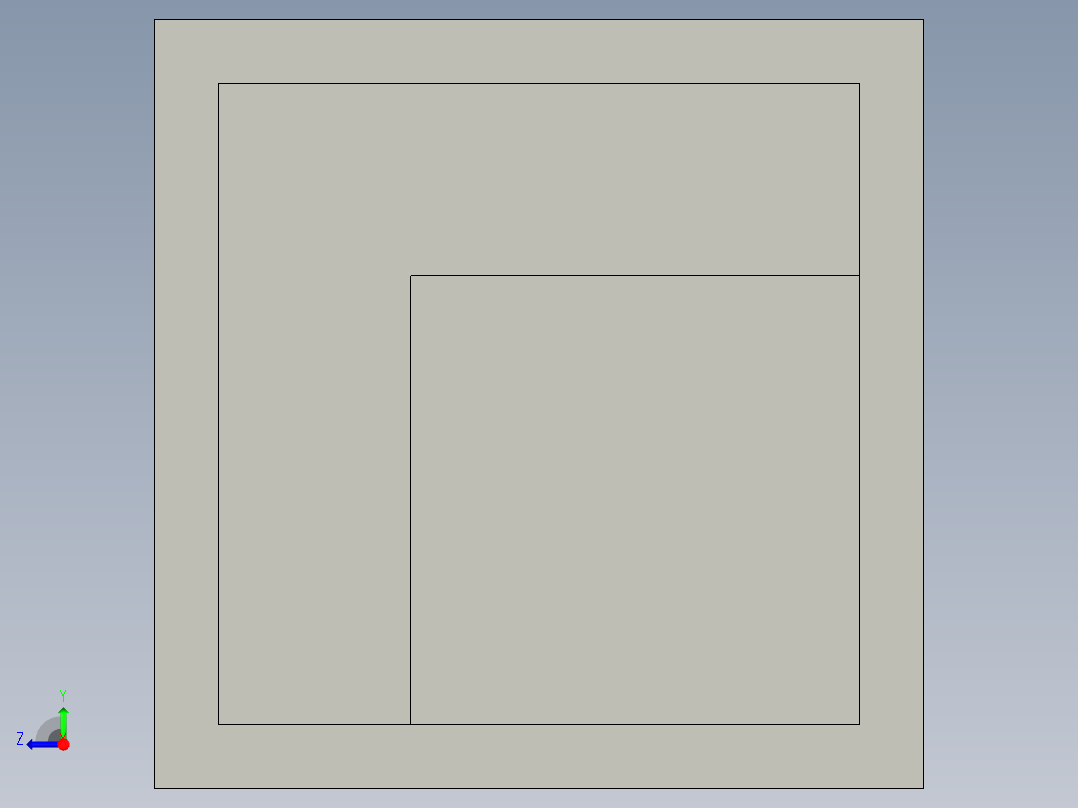 立方体模型右视图