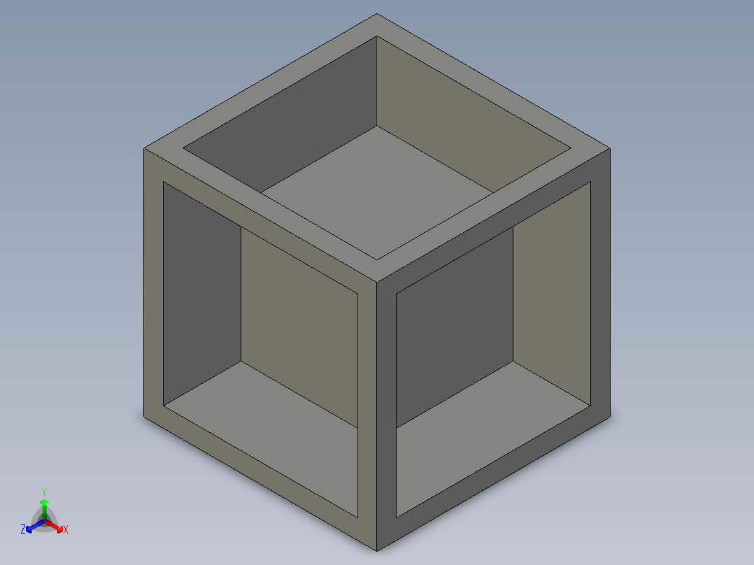 立方体模型正等轴测图