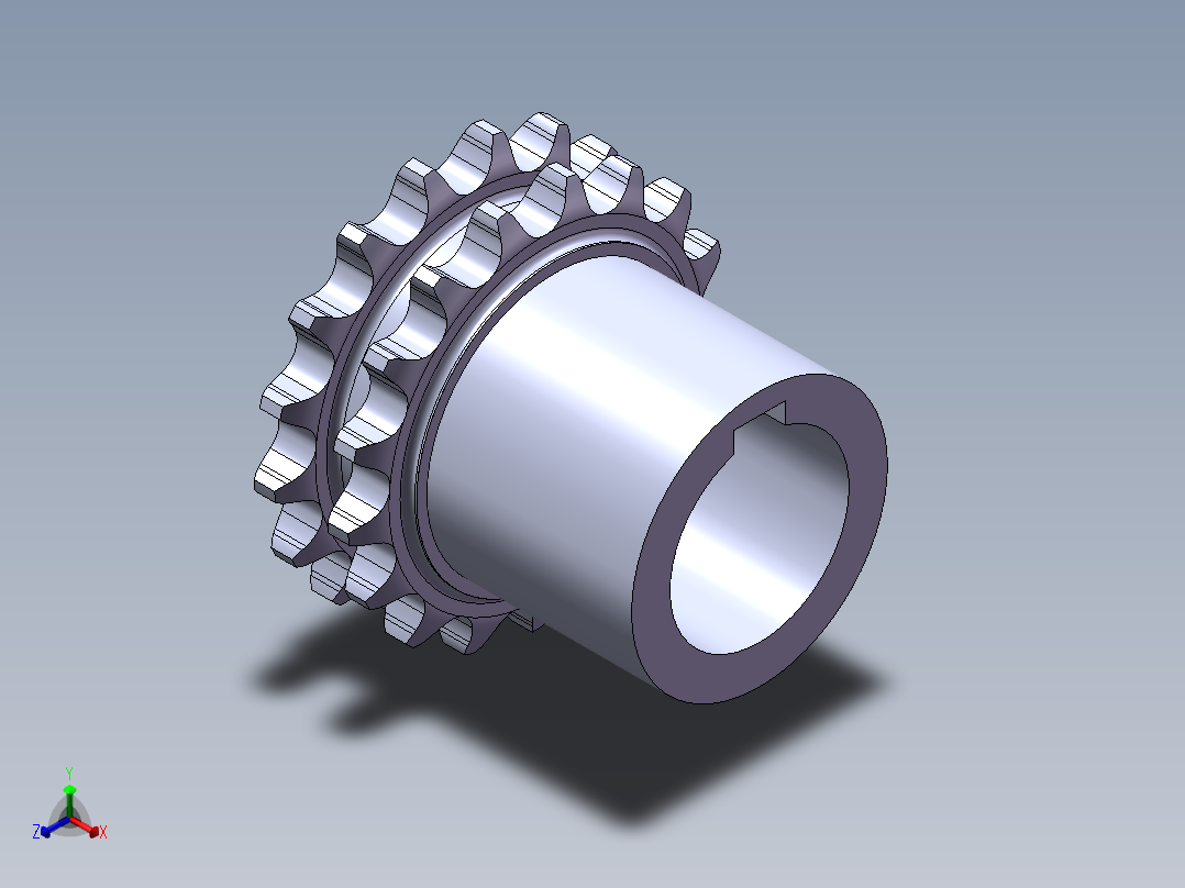 主动链轮111正等轴测图