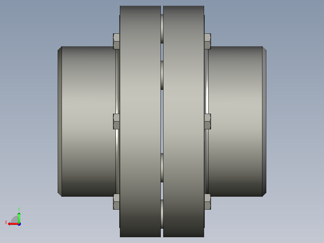 LX(HL)型弹性柱销联轴器LXZ(HLL)型带制动轮弹性柱销联轴器LX7联轴器Z75142J75107后视图