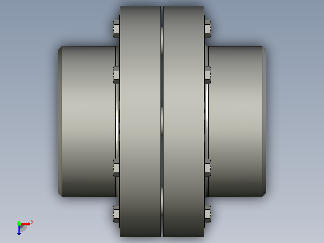 LX(HL)型弹性柱销联轴器LXZ(HLL)型带制动轮弹性柱销联轴器LX7联轴器Z75142J75107俯视图