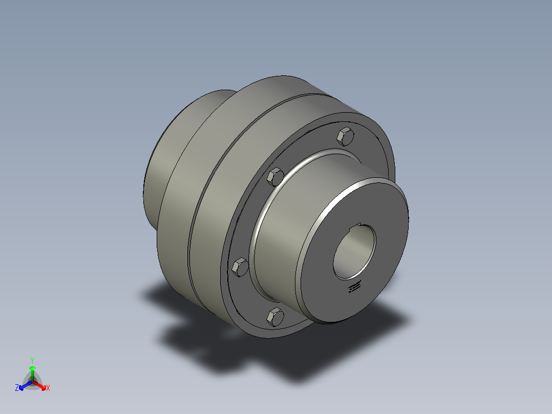 LX(HL)型弹性柱销联轴器LXZ(HLL)型带制动轮弹性柱销联轴器LX7联轴器Z75142J75107正等轴测图