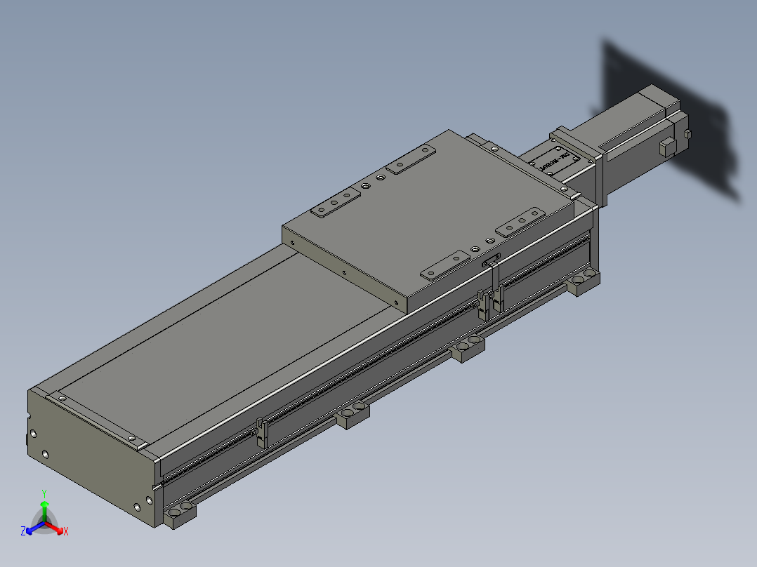 全封闭丝杆直线模组DMS220-TCRDMS220-L10S400-PS750B-C2U-TCR-P5主视图