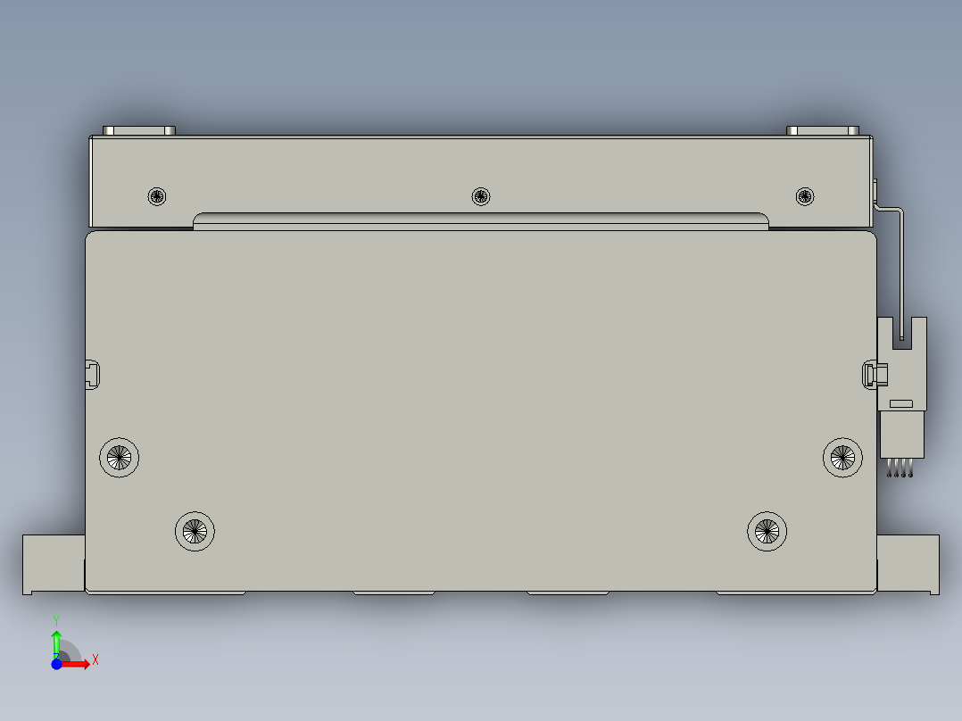 全封闭丝杆直线模组DMS220-TCRDMS220-L10S400-PS750B-C2U-TCR-P5前视图