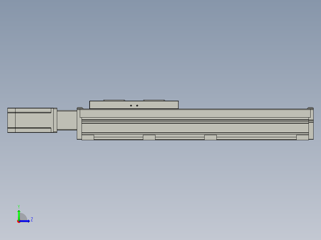 全封闭丝杆直线模组DMS220-TCRDMS220-L10S400-PS750B-C2U-TCR-P5左视图