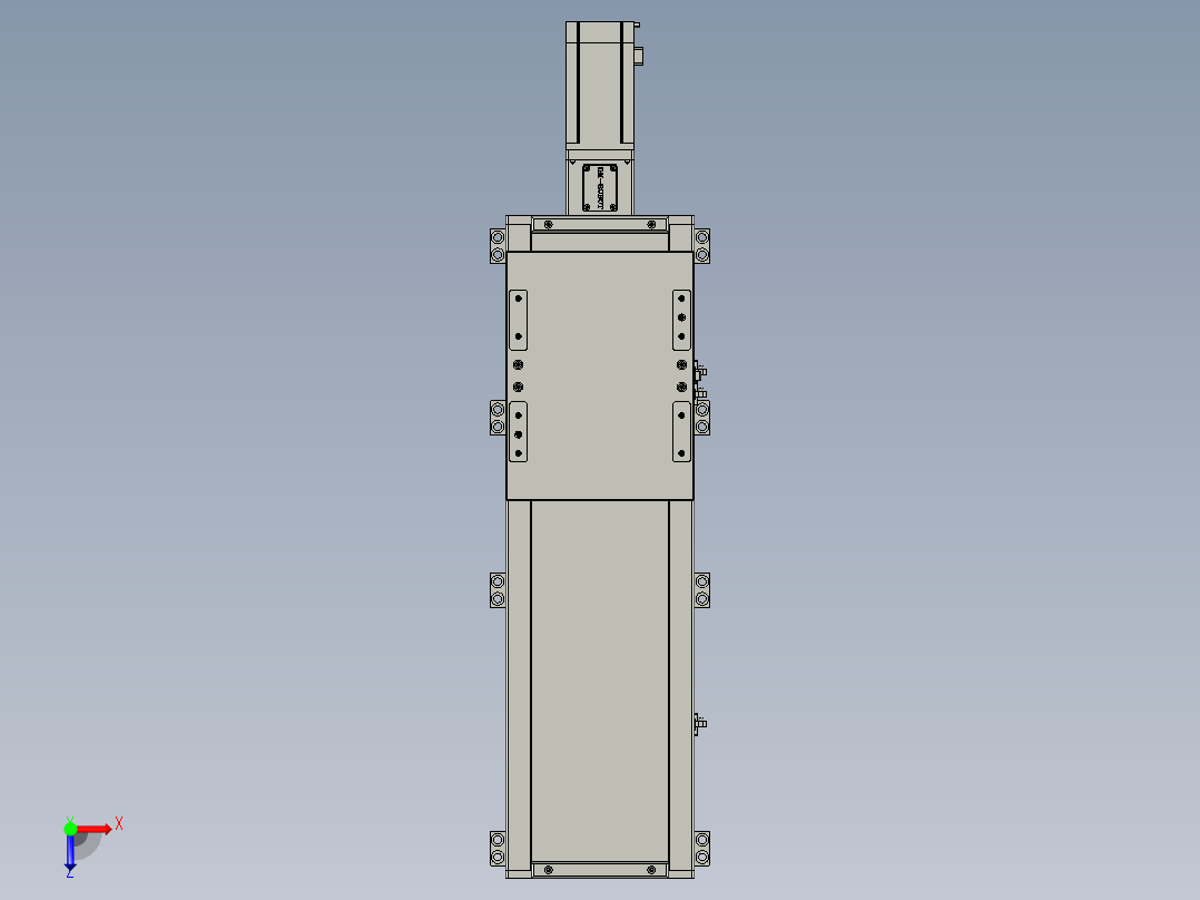 全封闭丝杆直线模组DMS220-TCRDMS220-L10S400-PS750B-C2U-TCR-P5俯视图