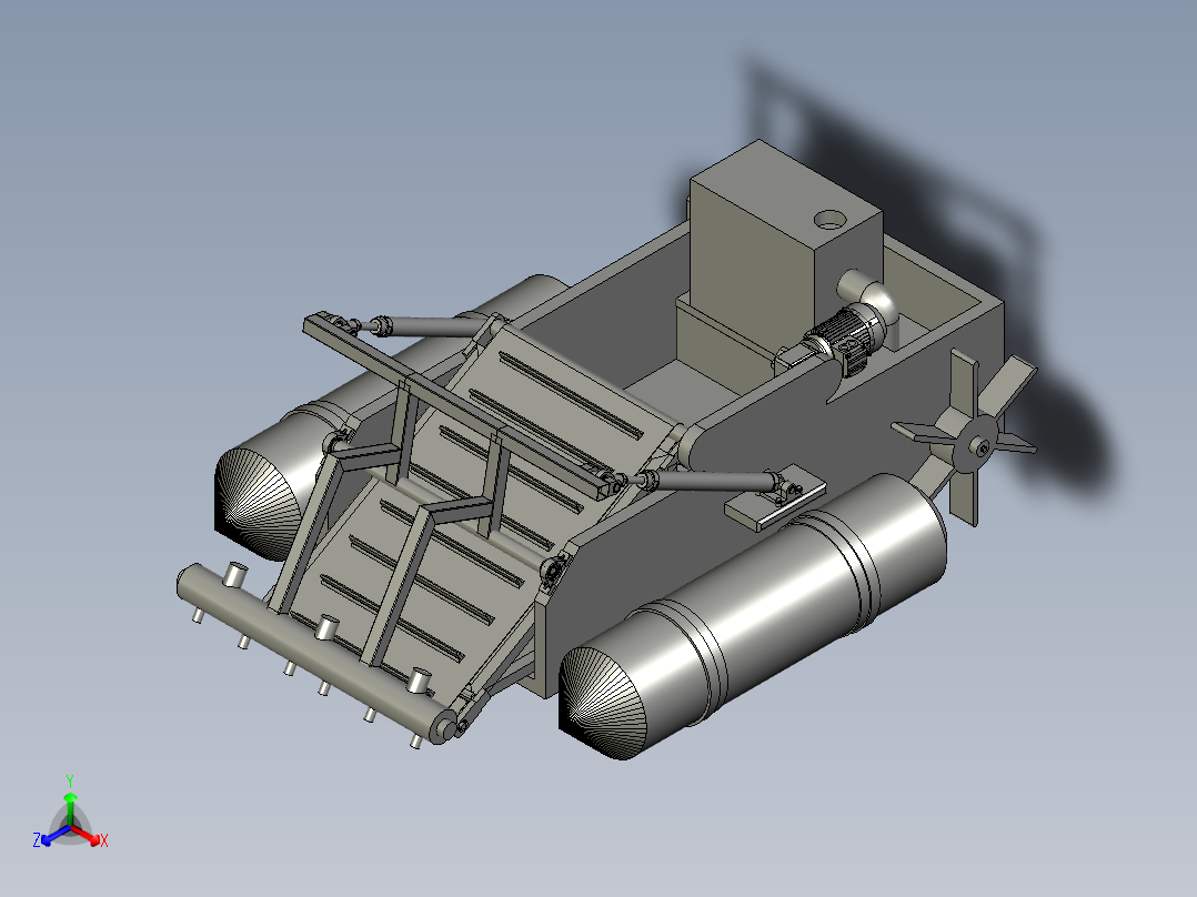 马蹄茨菇收割机主视图