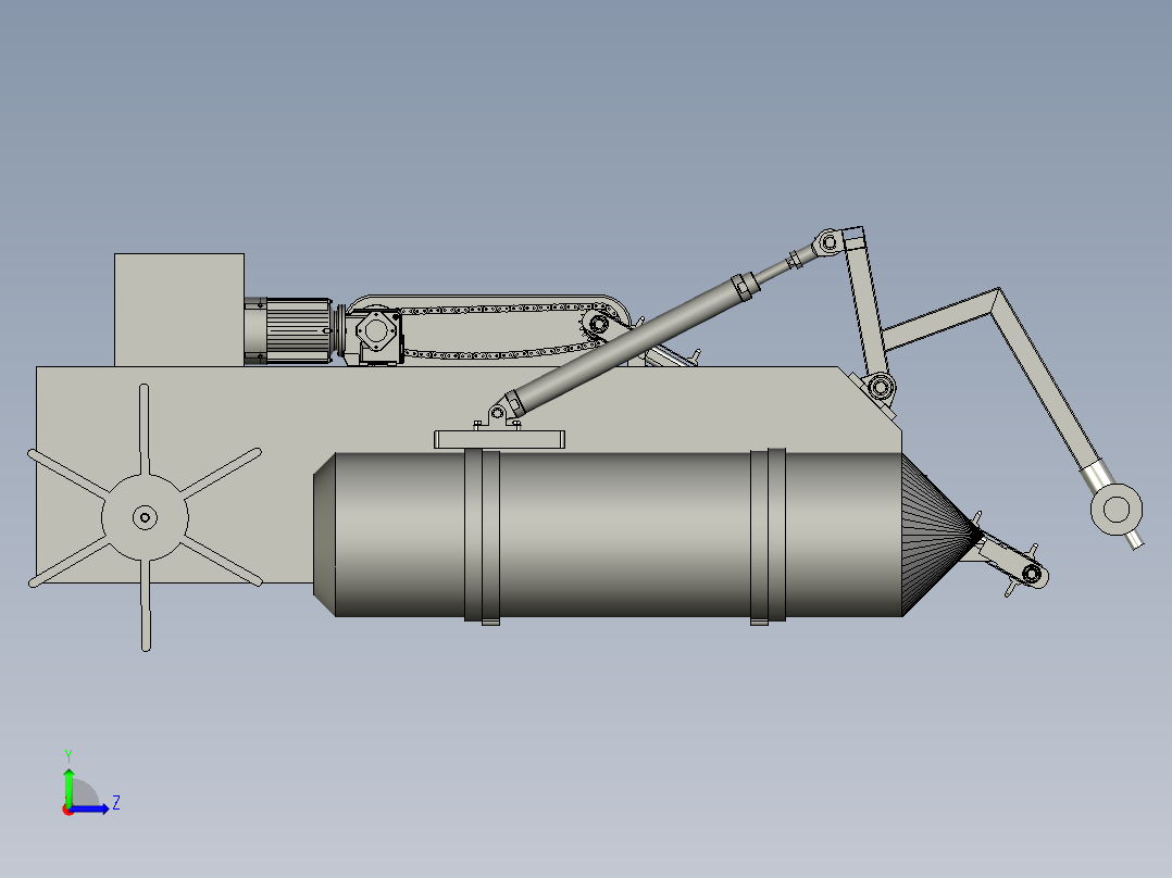 马蹄茨菇收割机左视图