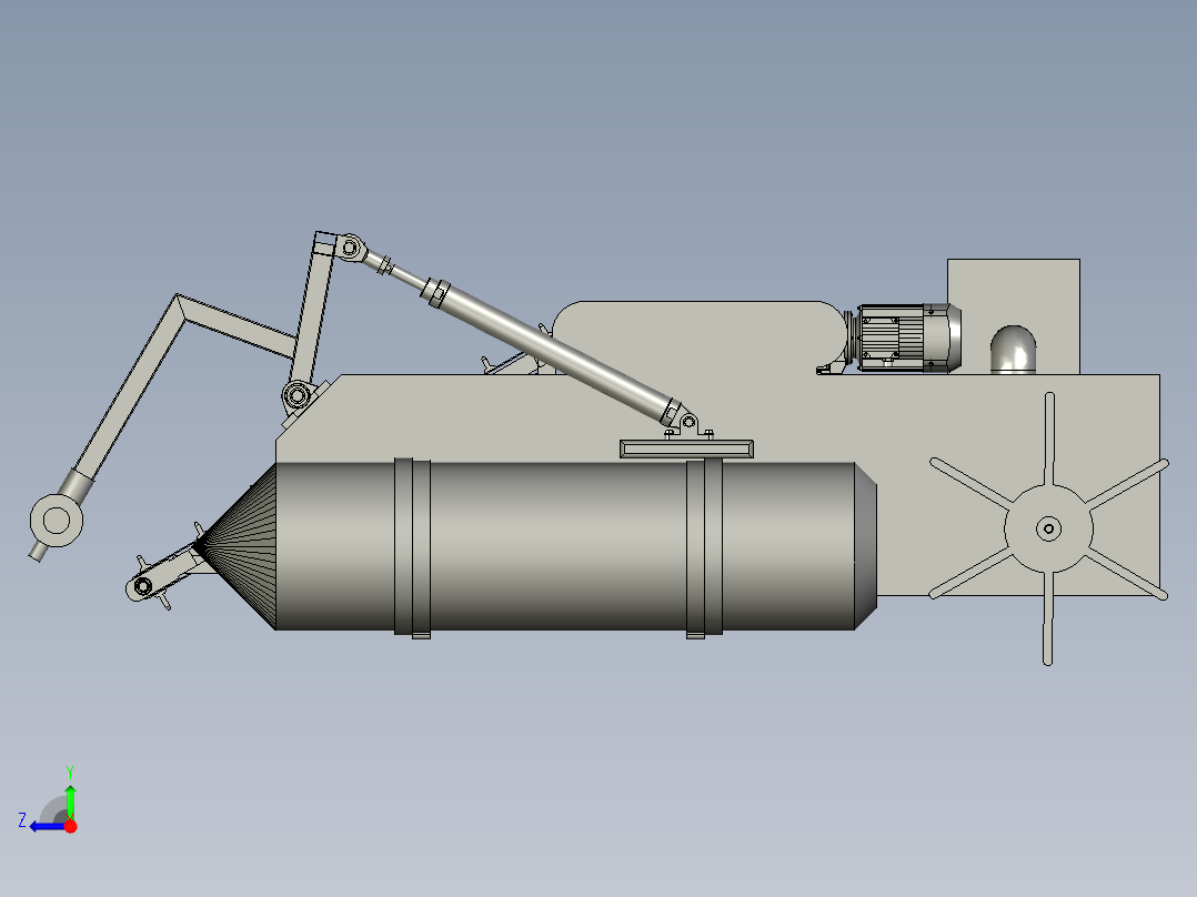 马蹄茨菇收割机右视图