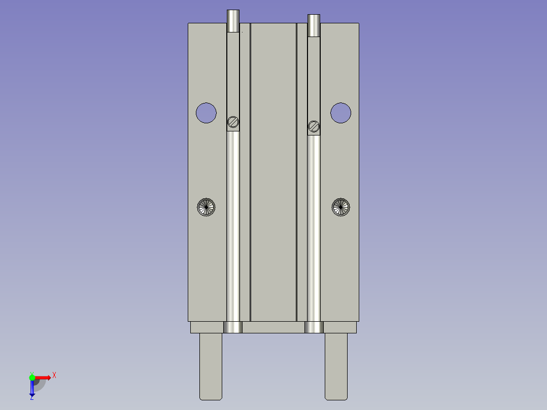 气缸夹爪组件-3-1俯视图