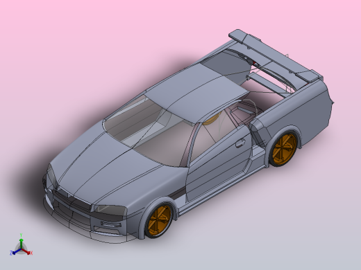 日产 GTR正等轴测缩略图