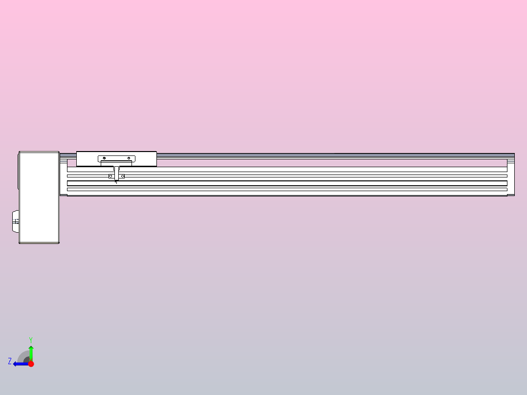皮带直线轴半封闭可选导轨TPA-HNB-120D-110-L500-RP-C-P40-N3右视图