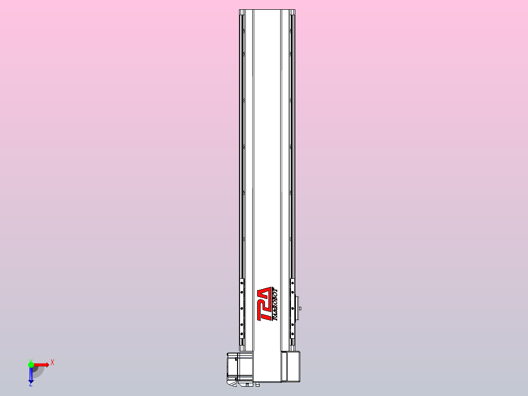 皮带直线轴半封闭可选导轨TPA-HNB-120D-110-L500-RP-C-P40-N3俯视图