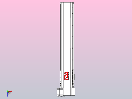 皮带直线轴半封闭可选导轨TPA-HNB-120D-110-L500-RP-C-P40-N3俯视缩略图