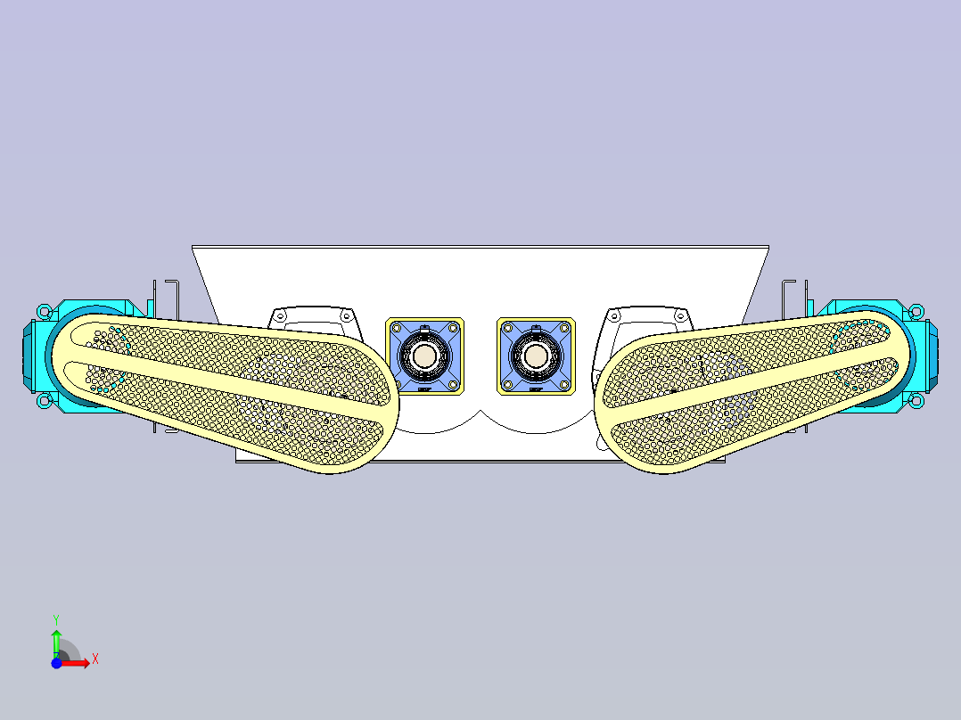 新型螺旋输送机3D模型前视图