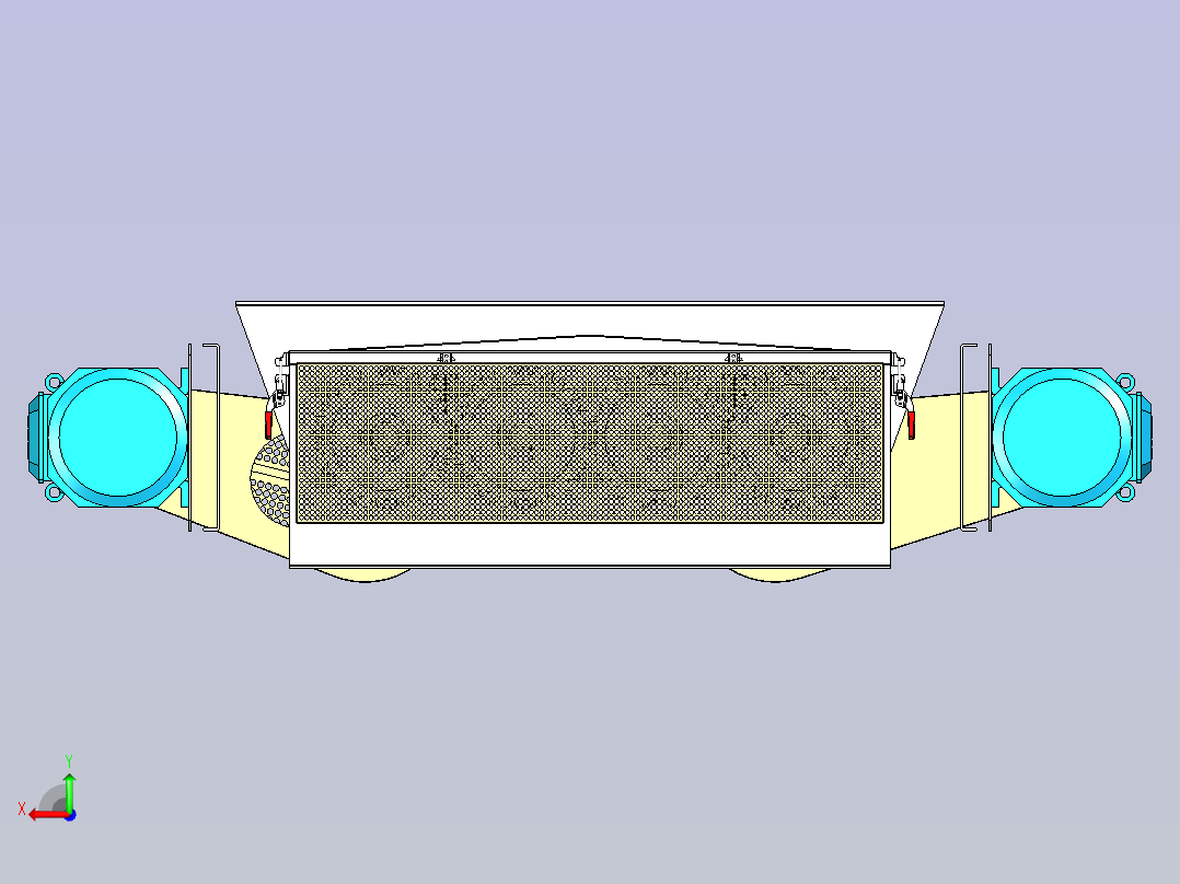 新型螺旋输送机3D模型后视图