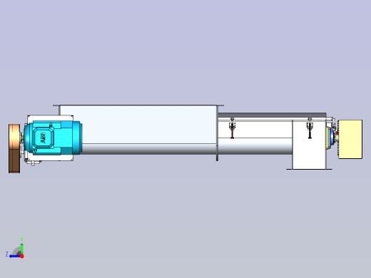 新型螺旋输送机3D模型右视缩略图