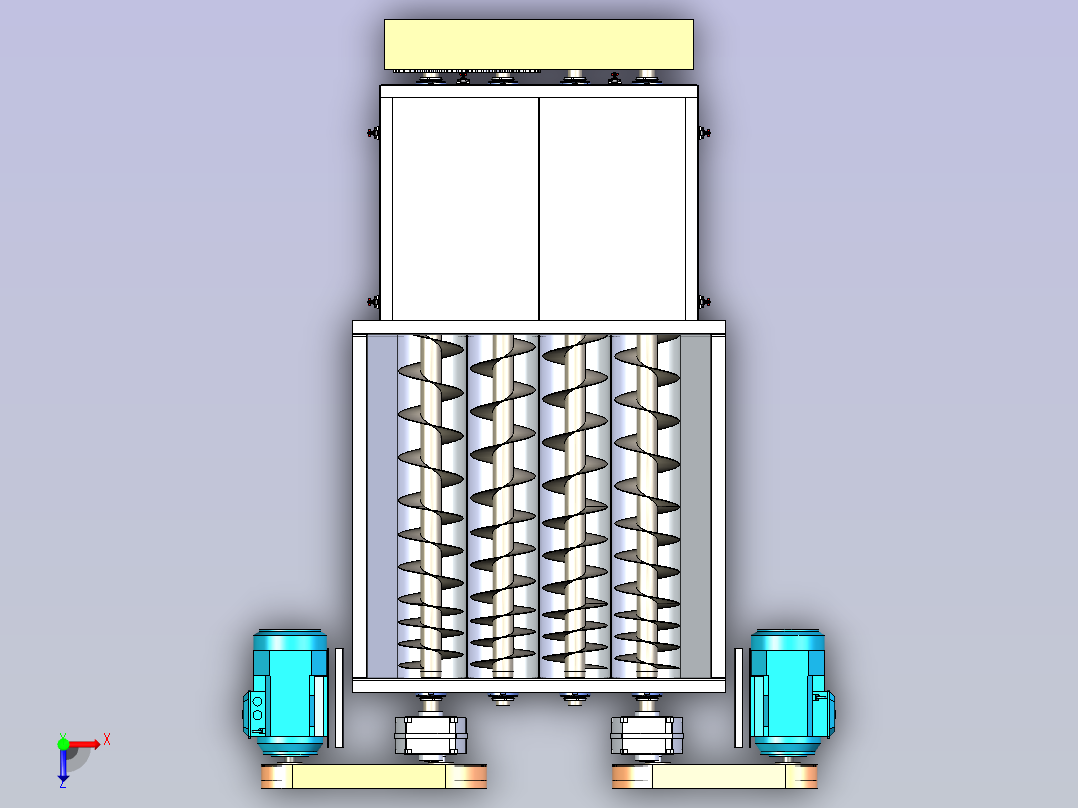 新型螺旋输送机3D模型俯视图