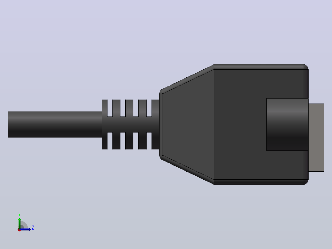 RJ45网线插口左视图