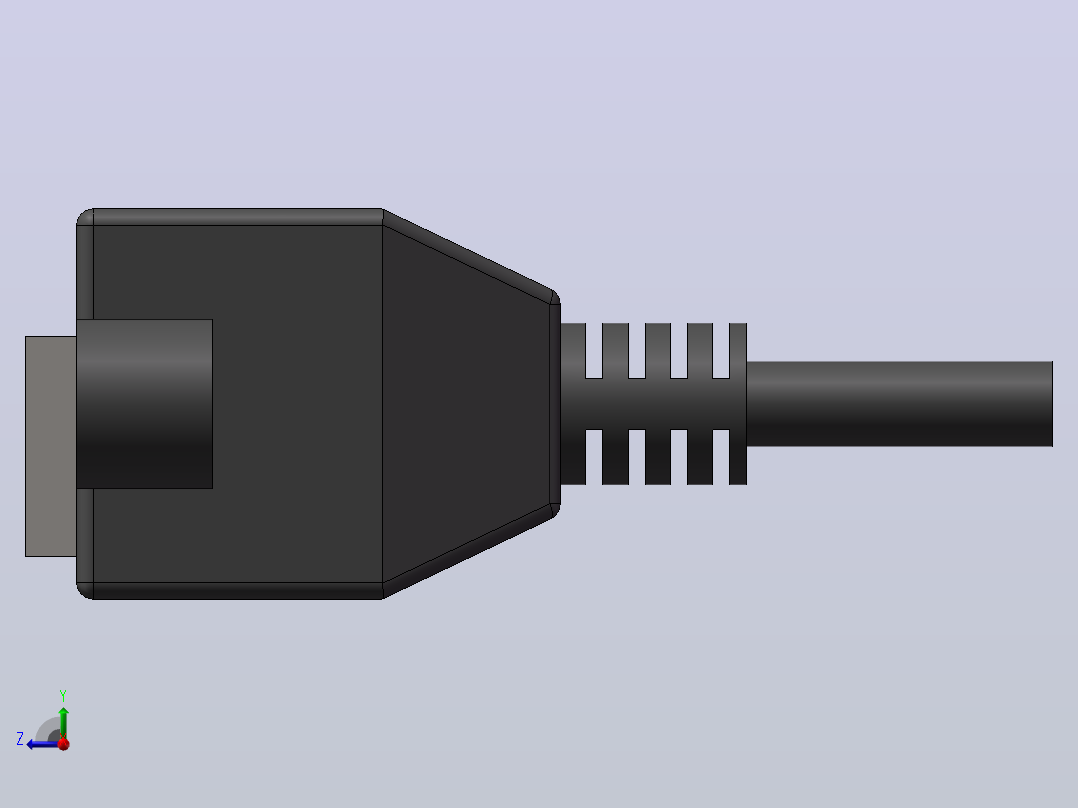 RJ45网线插口右视图