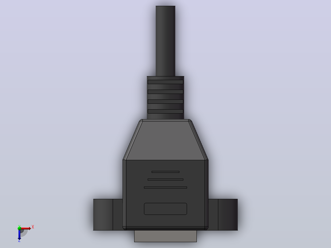 RJ45网线插口俯视图