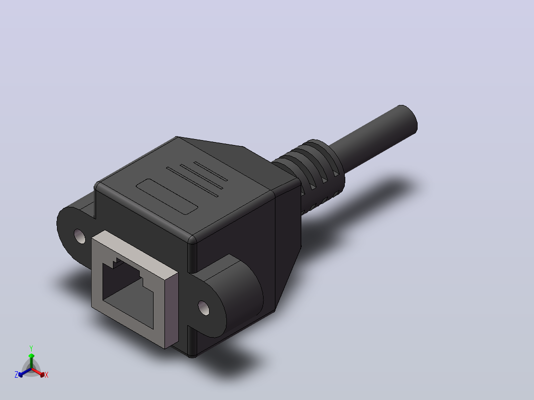 RJ45网线插口正等轴测图