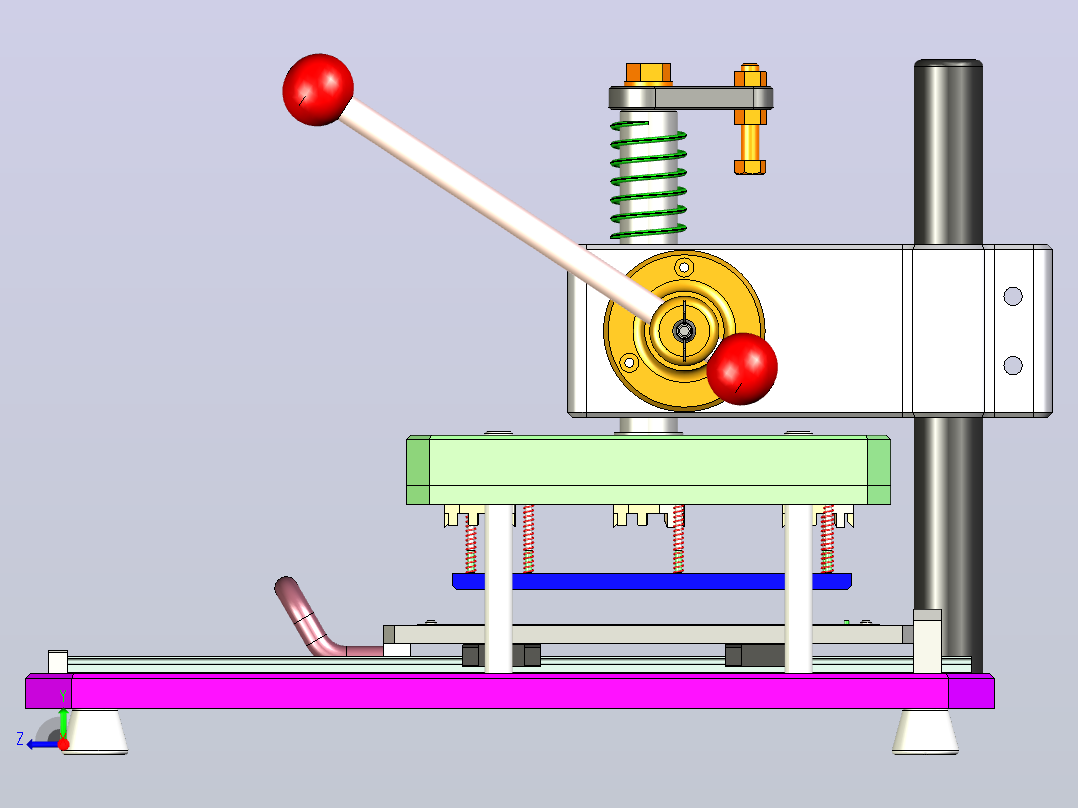 PCB板数控切割机设备3D图右视图