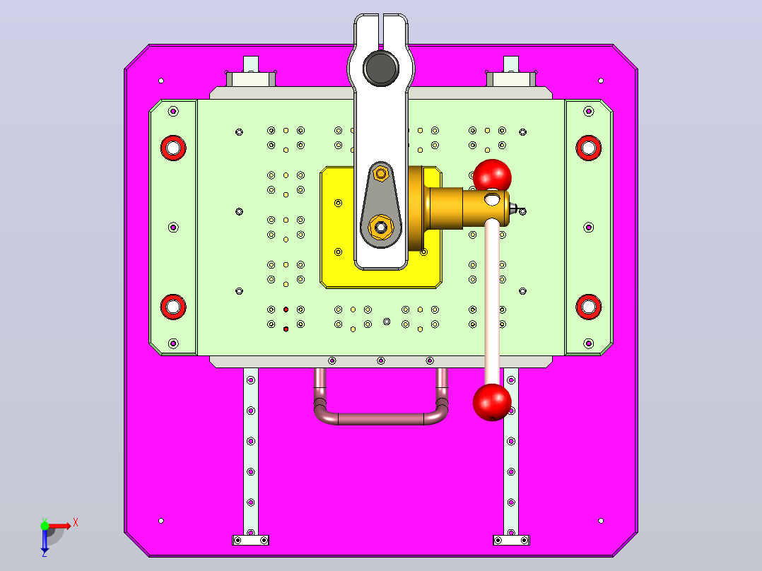 PCB板数控切割机设备3D图俯视图