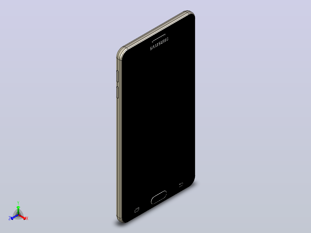 三星galaxy j prime 正等轴测图