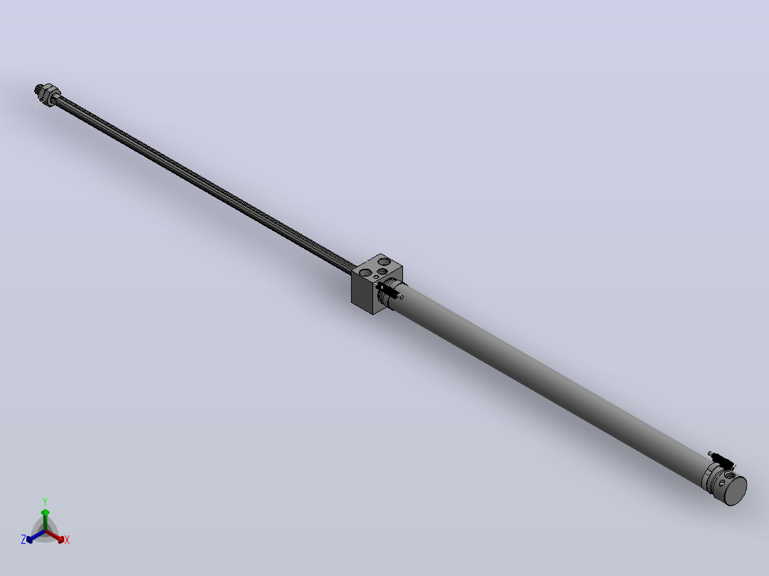 气缸MARU25X400正等轴测图