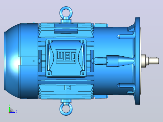 电机 7.5 HP 带法兰左视缩略图