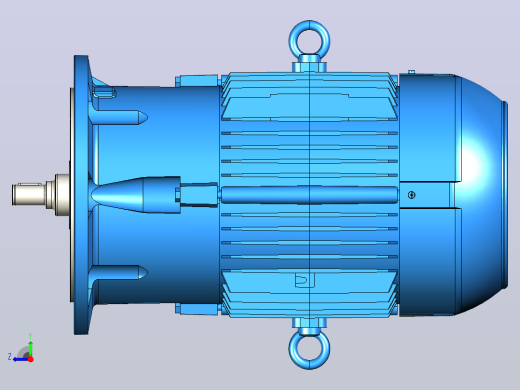 电机 7.5 HP 带法兰右视缩略图