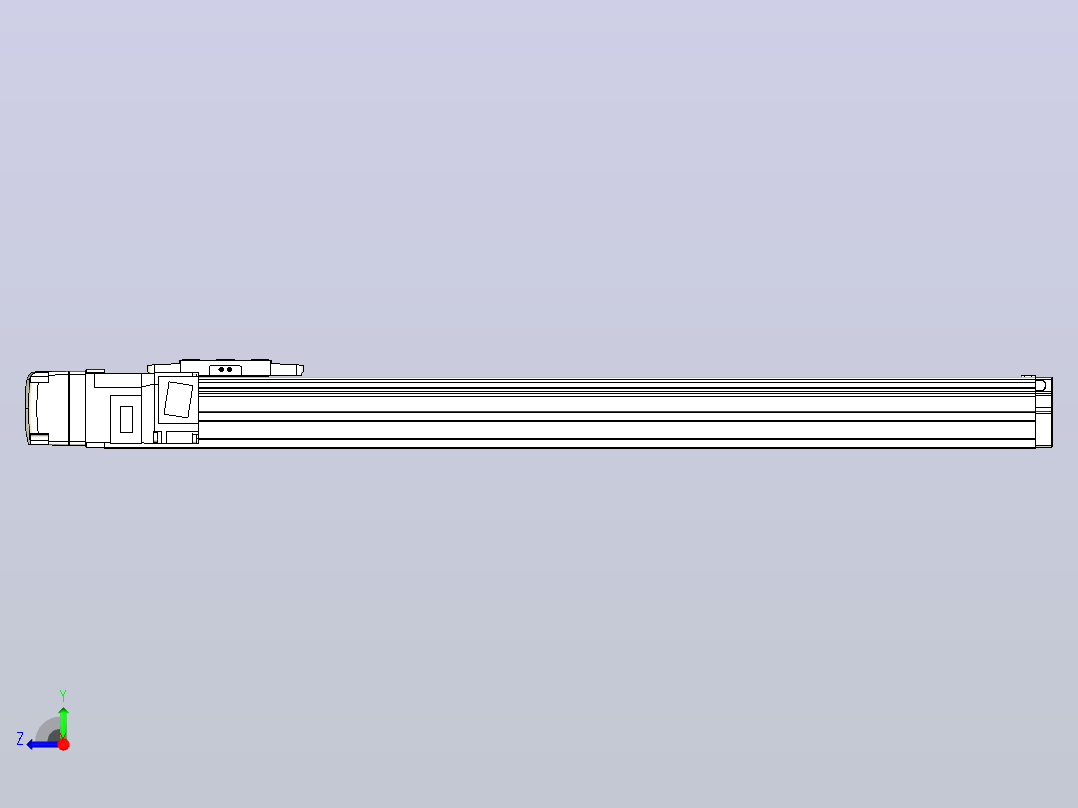 滚珠丝杠直线轴内置导轨TPA-GCR-40-1210C-L400-ML-M10-N3右视图